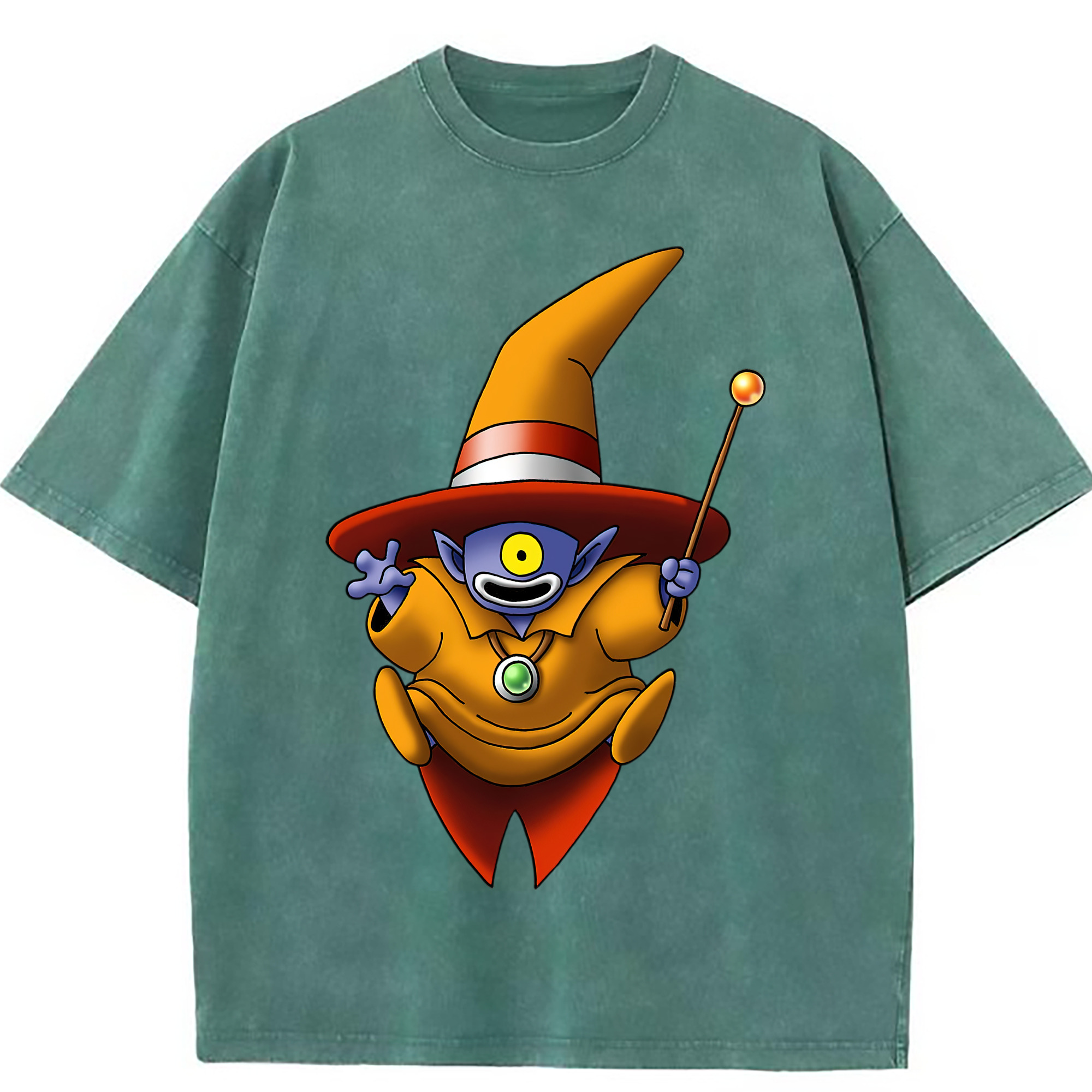 （画像用） ドラゴンクエスト Doragon Kuesuto Dragon Quest 綿100% ヴィンテージ風 半袖Tシャツ（フロントプリント）